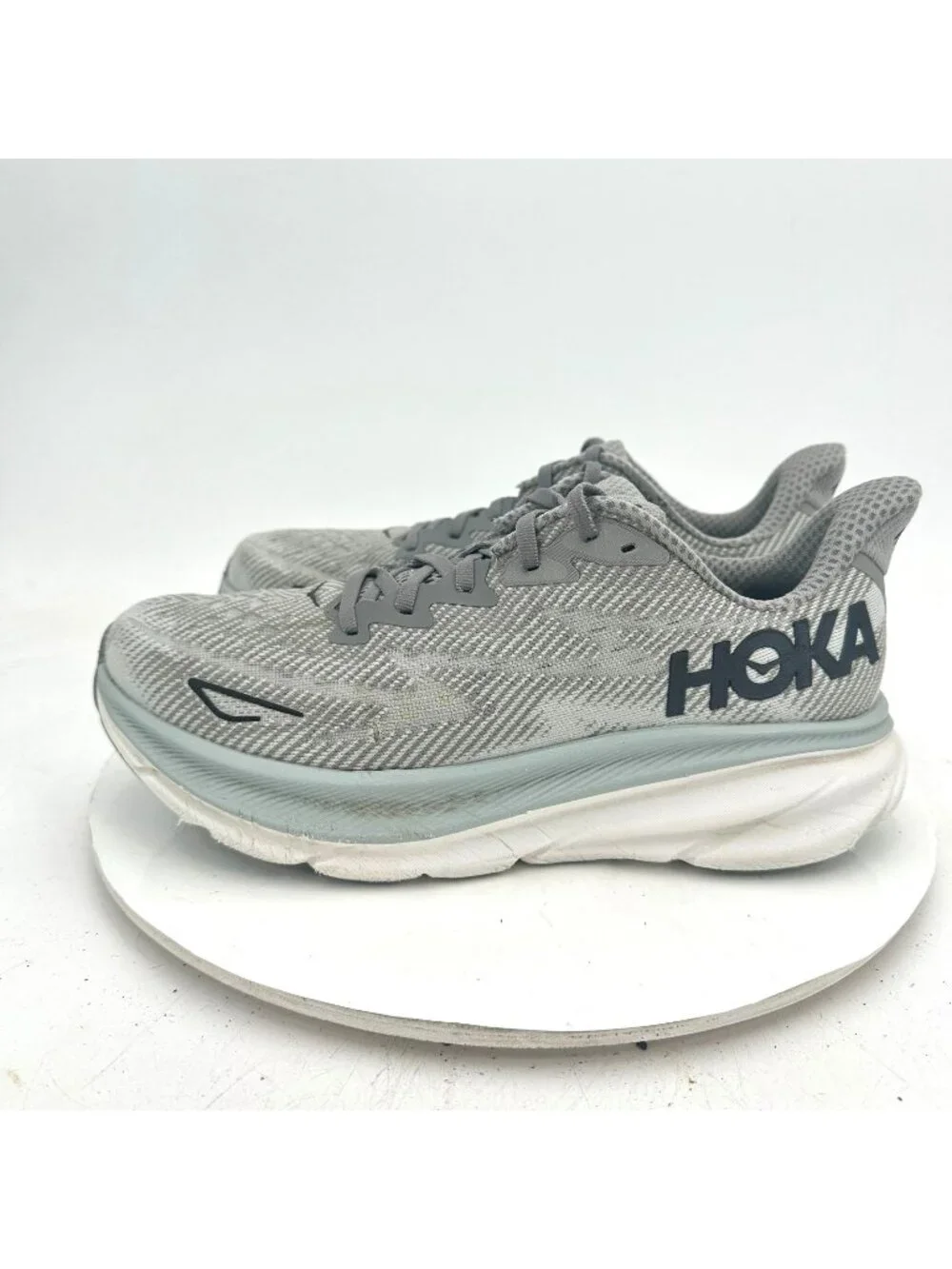Hoka One One Clifton 9 Men Size 9D 1127895-HMBC Harbor Mist Black Running Shoes